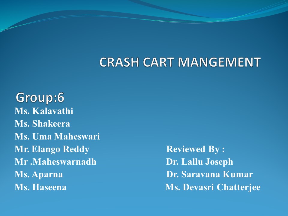 Crash Cart Management